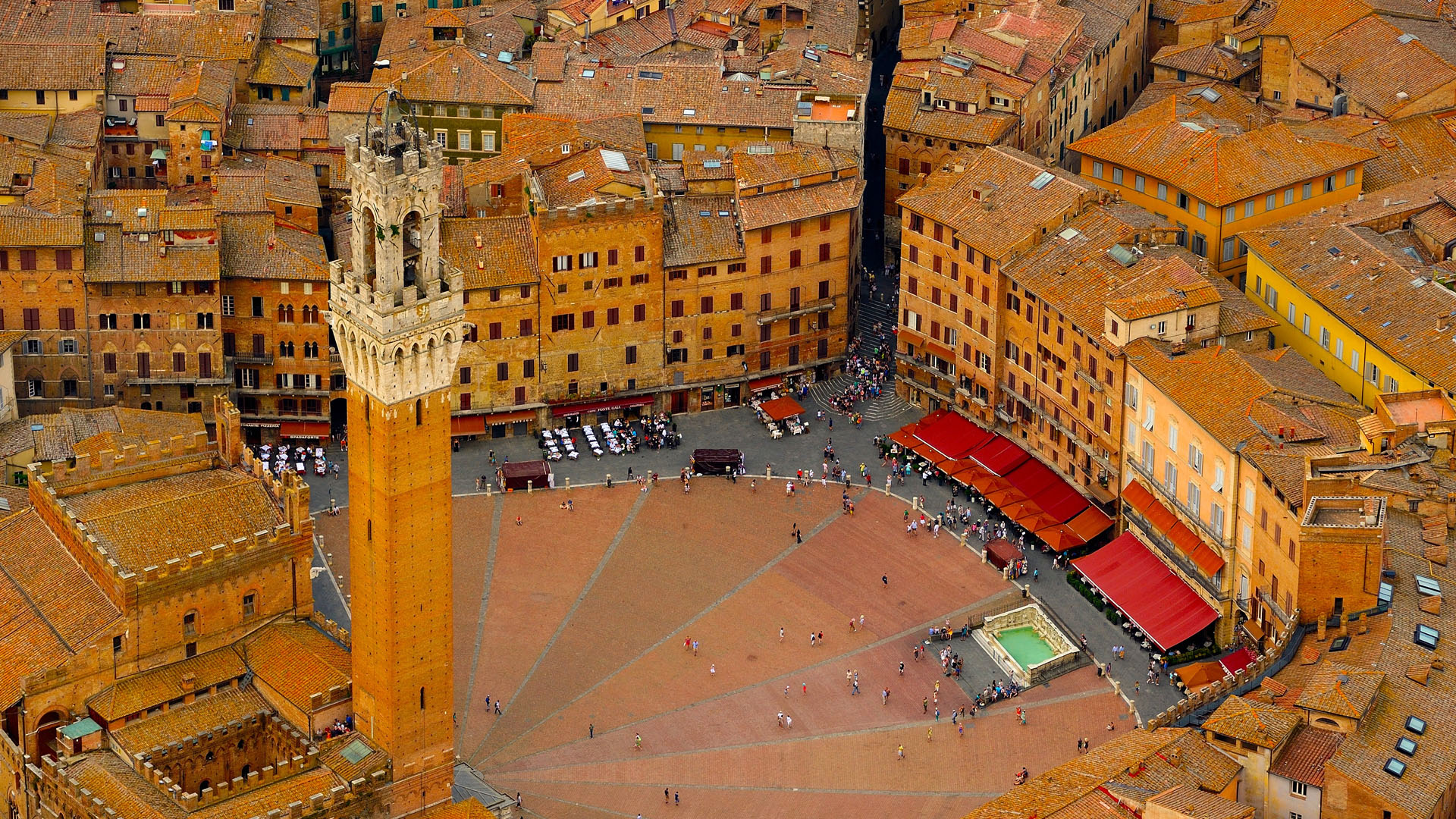 Piazza del Campo from above, Siena